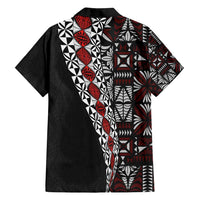 Tonga Ngatu Art Tattoo Polynesian Family Matching Long Sleeve Bodycon Dress and Hawaiian Shirt LT03 - Polynesian Pride
