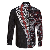 Tonga Ngatu Art Tattoo Polynesian Family Matching Short Sleeve Bodycon Dress and Hawaiian Shirt LT03 - Polynesian Pride