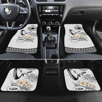 Fijian Traditional Culture Car Mats Tapa Tribal Tattoos LT03 Set 4pcs White - Polynesian Pride