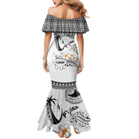 Fijian Traditional Culture Family Matching Mermaid Dress and Hawaiian Shirt Tapa Tribal Tattoos LT03 - Polynesian Pride