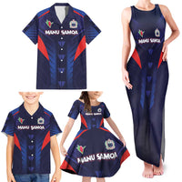 Custom Rugby Samoa Family Matching Tank Maxi Dress and Hawaiian Shirt Siva Tau Spirit Sporty Vibes LT03 - Polynesian Pride