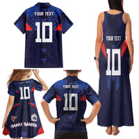 Custom Rugby Samoa Family Matching Tank Maxi Dress and Hawaiian Shirt Siva Tau Spirit Sporty Vibes LT03 - Polynesian Pride