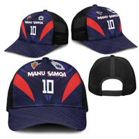 Custom Rugby Samoa Mesh Trucker Cap Siva Tau Spirit Sporty Vibes - Polynesian Pride