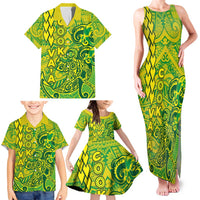 Cook Islands Va'a Polynesian Art Tattoo Family Matching Tank Maxi Dress and Hawaiian Shirt National Color LT03 - Polynesian Pride