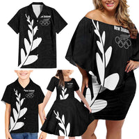 Personalised New Zealand Canoeing Special Jersey Family Matching Off Shoulder Short Dress and Hawaiian Shirt LT03 - Polynesian Pride