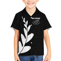 Personalised New Zealand Canoeing Special Jersey Kid Hawaiian Shirt LT03 Kid Black - Polynesian Pride