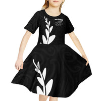 Personalised New Zealand Canoeing Special Jersey Kid Short Sleeve Dress LT03 - Polynesian Pride