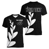 Personalised New Zealand Canoeing Special Jersey Women V-Neck T-Shirt