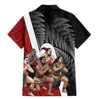 New Zealand Te Matatini Family Matching Mermaid Dress and Hawaiian Shirt Kapa Haka and Silver Fern - Maori Art Pattern LT03 - Polynesian Pride