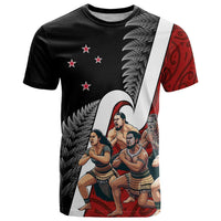 New Zealand Te Matatini T Shirt Kapa Haka and Silver Fern - Maori Art Pattern