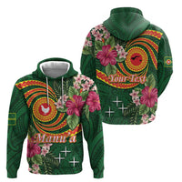 Personalised Manuʻa Islands Hoodie Polynesian Art Tattoo Style and Tropical Plants LT03 - Polynesian Pride