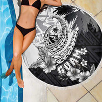 Hafa Adai Guam Beach Blanket Polynesian Palm Tree Tattoo Hibiscus and Plumeria Art