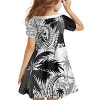 Hafa Adai Guam Family Matching Tank Maxi Dress and Hawaiian Shirt Polynesian Palm Tree Tattoo Hibiscus and Plumeria Art LT03 - Polynesian Pride