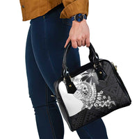 Hafa Adai Guam Shoulder Handbag Polynesian Palm Tree Tattoo Hibiscus and Plumeria Art