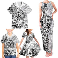 Guam-Land of the Chamorro Family Matching Tank Maxi Dress and Hawaiian Shirt Polynesian Tattoo Style Hibiscus and Plumeria Art LT03 - Polynesian Pride