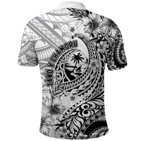 Guam-Land of the Chamorro Polo Shirt Polynesian Tattoo Style Hibiscus and Plumeria Art LT03 - Polynesian Pride