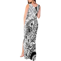 Guam-Land of the Chamorro Tank Maxi Dress Polynesian Tattoo Style Hibiscus and Plumeria Art LT03 - Polynesian Pride