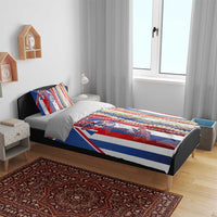 Hawaiian Sea Animals Bedding Set with Lei and Flag Style
