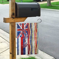 Hawaiian Sea Animals Garden Flag with Lei and Flag Style