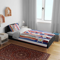 Hawaiian Polynesian Tribal Turtles Bedding Set with Lei and Flag Style