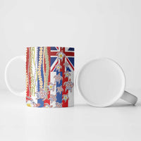 Hawaiian Polynesian Tribal Turtles Ceramic Mug with Lei and Flag Style