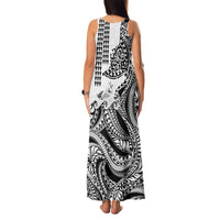 Hawaiian Tribal Manta Ray Family Matching Tank Maxi Dress and Hawaiian Shirt Kakau Tattoo and Polynesian Art Motif Pattern LT03 - Polynesian Pride
