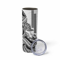 Hawaiian Tribal Manta Ray Skinny Tumbler Kakau Tattoo and Polynesian Art Motif Pattern