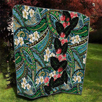 Hawaiian Taro Leaves and Ohia Lehua Quilt Polynesian Tribal Art Tropical Plants Motifs Colorful LT03 - Polynesian Pride