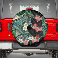 Hawaiian Taro Leaves and Ohia Lehua Spare Tire Cover Polynesian Tribal Art Tropical Plants Motifs Colorful LT03 - Polynesian Pride