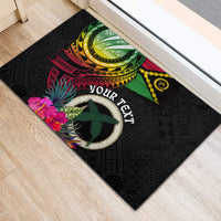 Vanuatu 44th Anniversary Rubber Doormat Boars Tusk Tugeta Yumi Selebretem Indipendens Dei