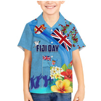 Fiji Day Family Matching Mermaid Dress and Hawaiian Shirt Tagimoucia Flower and Melanesia Pattern