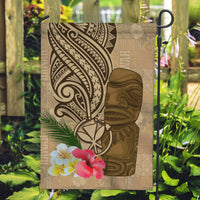 Hawaii Kanaloa Tiki Garden Flag Polynesian Tattoo and Tapa Pattern