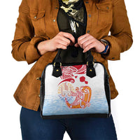 Hawaiki Nui Va'a Solo French Polynesia Shoulder Handbag Red Color