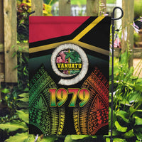 Vanuatu Constitution Day Garden Flag Polynesian Tattoo and Pig Tusk Since 1979