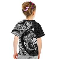 Aloha Hawaii Hammerhead Shark Kid T Shirt Black Kakau and Polynesian Tattoo LT03