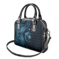 Aloha Hawaii Hammerhead Shark Shoulder Handbag Blue Kakau and Polynesian Tattoo LT03