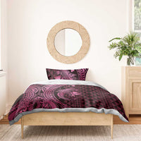 Aloha Hawaii Hammerhead Shark Bedding Set Pink Kakau and Polynesian Tattoo LT03
