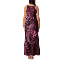 Aloha Hawaii Hammerhead Shark Family Matching Tank Maxi Dress and Hawaiian Shirt Pink Kakau and Polynesian Tattoo LT03 - Polynesian Pride