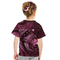 Aloha Hawaii Hammerhead Shark Kid T Shirt Pink Kakau and Polynesian Tattoo LT03