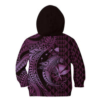 Aloha Hawaii Hammerhead Shark Kid Hoodie Purple Kakau and Polynesian Tattoo LT03 - Polynesian Pride