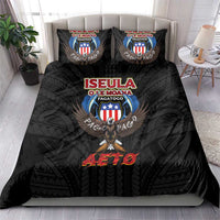American Samoa Fautasi Bedding Set Pago Pago Aeto and Iseula o le Moana of Fagatogo Black Color LT03 - Polynesian Pride