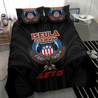 American Samoa Fautasi Bedding Set Pago Pago Aeto and Iseula o le Moana of Fagatogo Black Color LT03 - Polynesian Pride