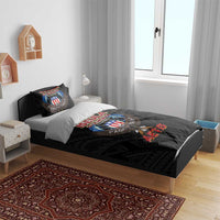 American Samoa Fautasi Bedding Set Pago Pago Aeto and Iseula o le Moana of Fagatogo Black Color LT03 - Polynesian Pride