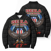American Samoa Fautasi Bomber Puffer Jacket Pago Pago Aeto and Iseula o le Moana of Fagatogo Black Color LT03 - Polynesian Pride