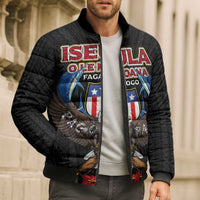 American Samoa Fautasi Bomber Puffer Jacket Pago Pago Aeto and Iseula o le Moana of Fagatogo Black Color LT03 - Polynesian Pride