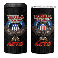 American Samoa Fautasi 4 in 1 Can Cooler Tumbler Pago Pago Aeto and Iseula o le Moana of Fagatogo Black Color LT03 One Size: 16 oz Black - Polynesian Pride