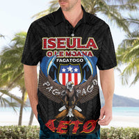 American Samoa Fautasi Hawaiian Shirt Pago Pago Aeto and Iseula o le Moana of Fagatogo Black Color LT03 - Polynesian Pride