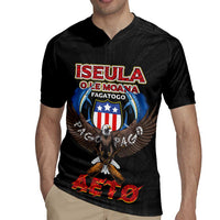 American Samoa Fautasi Rugby Jersey Pago Pago Aeto and Iseula o le Moana of Fagatogo Black Color LT03 - Polynesian Pride