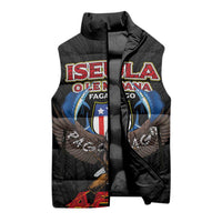 American Samoa Fautasi Sleeveless Puffer Jacket Pago Pago Aeto and Iseula o le Moana of Fagatogo Black Color LT03 - Polynesian Pride