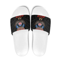 American Samoa Fautasi Slide Sandals Pago Pago Aeto and Iseula o le Moana of Fagatogo Black Color LT03 Black - Polynesian Pride